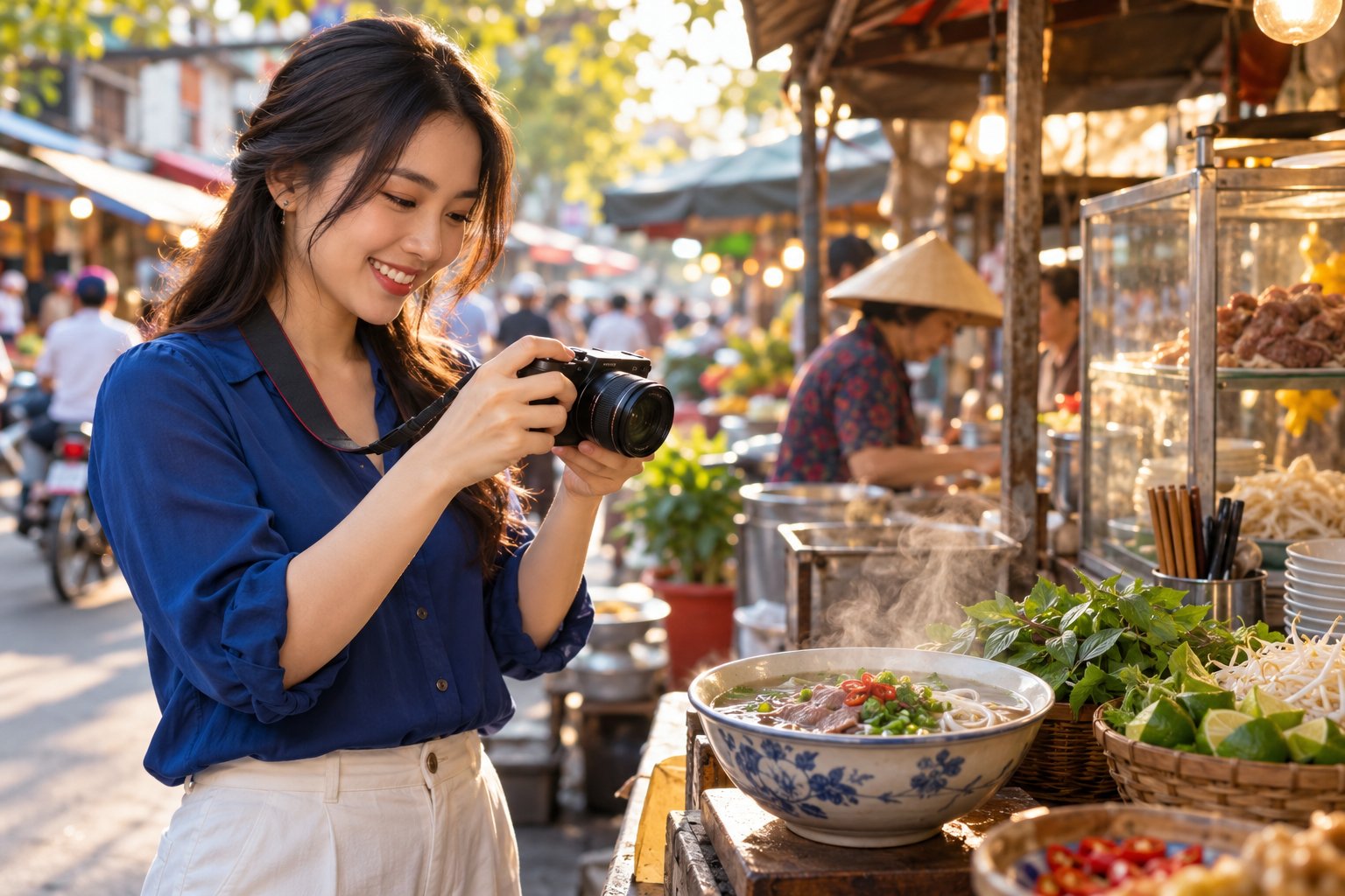 Ảnh AI minh họa nhà sáng tạo nội dung ẩm thực